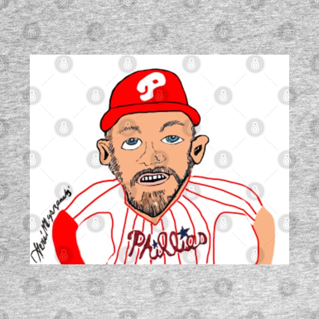 Bryce Harper Philadelphia Phillies Home Jersey by TheArtQueenOfMichigan 